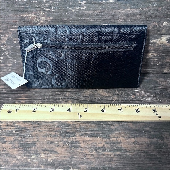 GJ3SS Black Logo Pattern Womens Wallet NWT - Picture 3 of 7